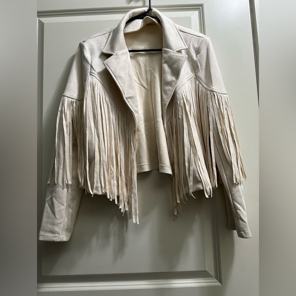 SHEIN Western Fringe Jacket, Size Medium